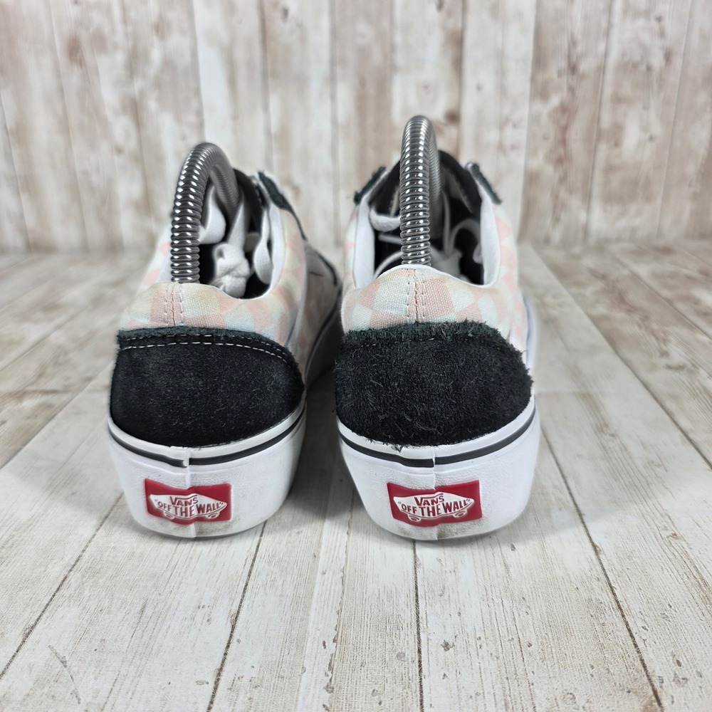 Vans Old Skool Platform Checkerboard Pink Black White Women's Shoes Size 8 - Picture 3 of 8
